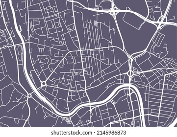 Abstract city navigation map with river and streets