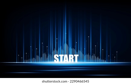 Abstract city open Light technology background Hitech communication concept innovation background vector design. 