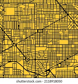 Abstract city plan. Editable vector street map of a fictional generic town. urban background.