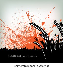 abstract city silhouette background