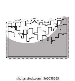 abstract city skyline icon image vector illustration design 
