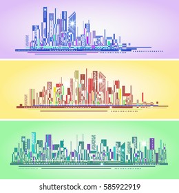 Abstract city skyline , vector illustration