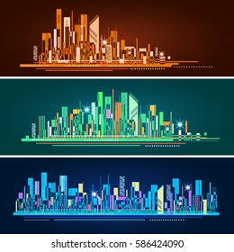 Abstract city skyline , vector illustration