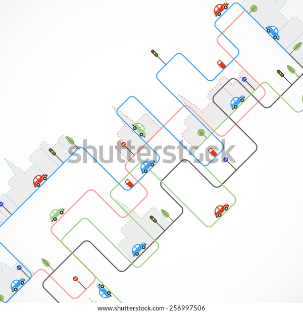 Abstract city theme vector\
background