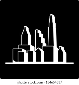 abstract city vector