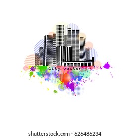Abstract city. Vector
