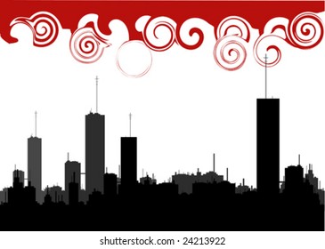 abstract city vector illustration