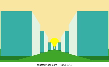 Abstract city in vector for your design