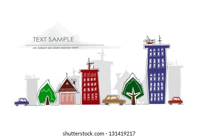 abstract city view