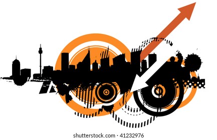 Abstract cityscape