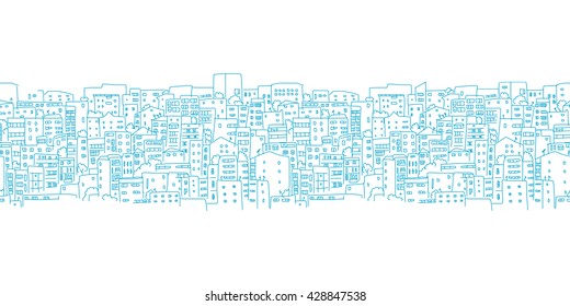 Abstract cityscape background, seamless pattern for your design
