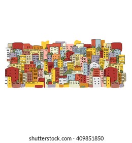 Abstract cityscape background, sketch for your design