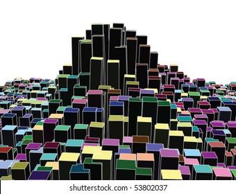 abstrakter Stadtlandvektor