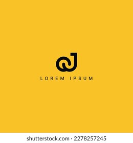 Resumen de la carta de CJ JC simple estilo minimalista diseño de logotipo de negocios elemento vector.