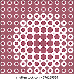 Abstract claret, carmine, red background. Ball, sphere convex outside. The effect of the volume charts. It can be used for the website, advertising banners. Vector.