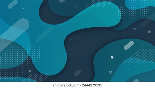 Abstractas fondo azul clásico con diseño de Vector de efecto líquido en eps 10