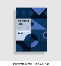 Abstract classic blue poster template vector