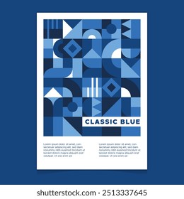 Abstractas diseño de Vector de Plantilla de póster azul clásico en EPS 10