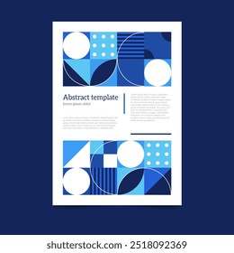 Abstrato clássico azul poster modelo vetor design em eps 10