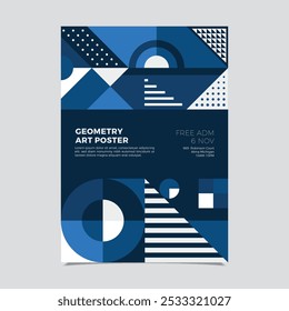 Abstractas diseño de Vector de Plantilla de póster azul clásico en EPS 10