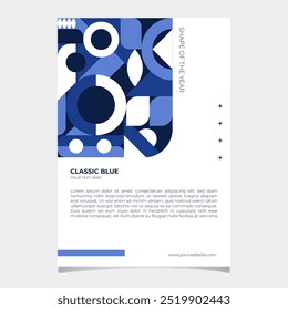 Abstract classic blue poster vector design in eps 10