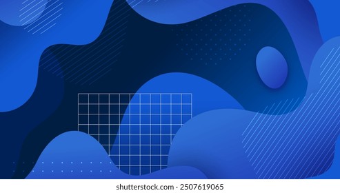 Abstract classic blue theme background vector design in eps 10