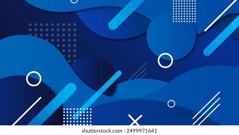 Abstract classic blue wallpaper vector design in eps 10