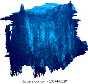 Abstract classic blue watercolor hand paint texture, isolated on white background, watercolor textured backdrop, watercolor drop, traced, vector eps 10