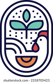 abstract and classic chicken logo with leaf logo inside.