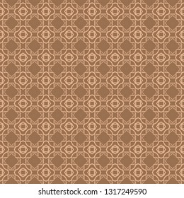 Abstract Classic Geometric Pattern Paper For Background, Print paper. Vector Illustration. Dark beige color.