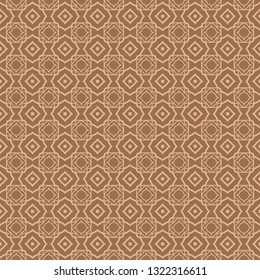 Abstract Classic Geometric Pattern Paper For Background, Print paper. Vector Illustration. Dark beige color.