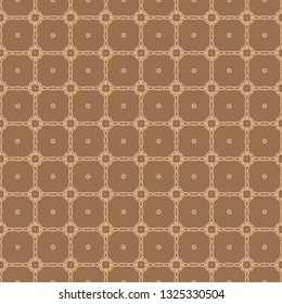 Abstract Classic Geometric Pattern Paper For Background, Print paper. Vector Illustration. Dark beige color.