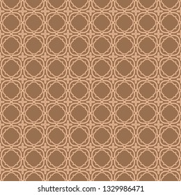 Abstract Classic Geometric Pattern Paper For Background, Print paper. Vector Illustration. Dark beige color.