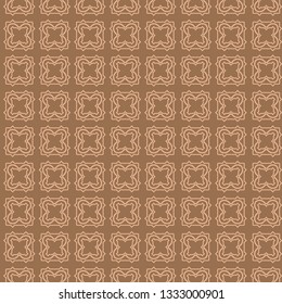 Abstract Classic Geometric Pattern Paper For Background, Print paper. Vector Illustration. Dark beige color.