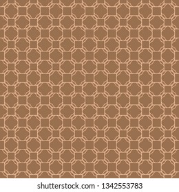 Abstract Classic Geometric Pattern Paper For Background, Print paper. Vector Illustration. Dark beige color.