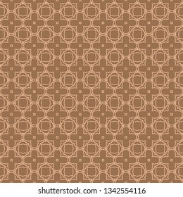 Abstract Classic Geometric Pattern Paper For Background, Print paper. Vector Illustration. Dark beige color.