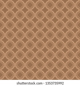 Abstract Classic Geometric Pattern Paper For Background, Print paper. Vector Illustration. Dark beige color.