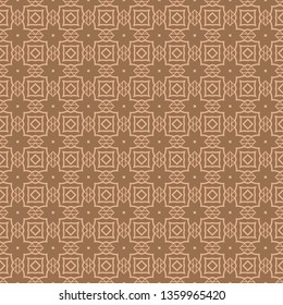 Abstract Classic Geometric Pattern Paper For Background, Print paper. Vector Illustration. Dark beige color.