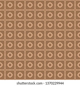 Abstract Classic Geometric Pattern Paper For Background, Print paper. Vector Illustration. Dark beige color.
