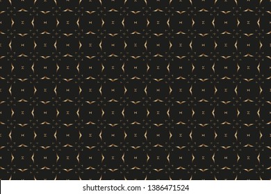 Abstract classic golden pattern.     Background image. Abstract decorative vintage texture. Seamless illustration for design. Metal mosaic on a colored background. gold patterns on a black background