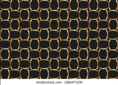 Abstract classic golden pattern.     Background image. Abstract decorative vintage texture. Seamless illustration for design. Metal mosaic on a colored background. gold patterns on a black background