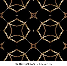 Resumen clásico patrón dorado. Patrón geométrico con gradiente. Para fondos de escritorio, presentación, antecedentes. Diseño interior. Impresión de moda. Ilustración hecha con textura. 