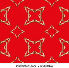 Abstract classic golden pattern. Geometric pattern with gradient. For Wallpaper, presentation, background. Interior design. Fashion print. Illustration made with texture. 