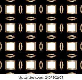 Resumen clásico patrón dorado. Fondo geométrico. Papel pintado de patrón y fondos de inversión. Una tendencia muy popular en la decoración interior. 