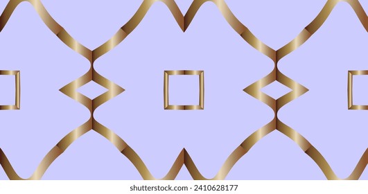 Abstract classic golden pattern. Geometric pattern with gradient. For Wallpaper, presentation, background. Interior design. Fashion print. 