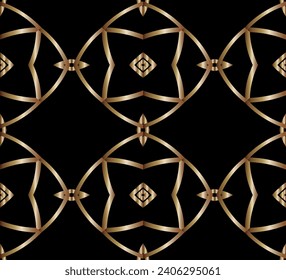 Abstract classic golden pattern. Graphic modern pattern. Simple lattice graphic design