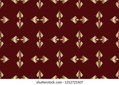 abstract classic golden pattern. golden ornament in arabian style. Pattern wallpapers and for backgrounds. A popular trend in interior decoration. Vector illustration 