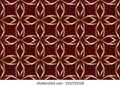 abstract classic golden pattern. golden ornament in arabian style. Pattern wallpapers and for backgrounds. A popular trend in interior decoration. Vector illustration 