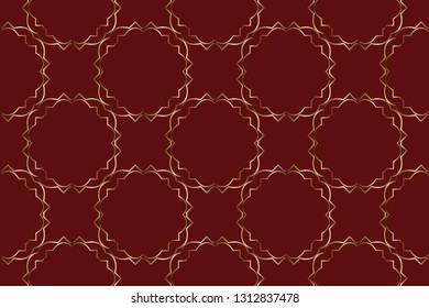 abstract classic golden pattern. golden ornament in arabian style. Geometric background. Pattern wallpapers and for backgrounds. A popular trend in interior decoration. 