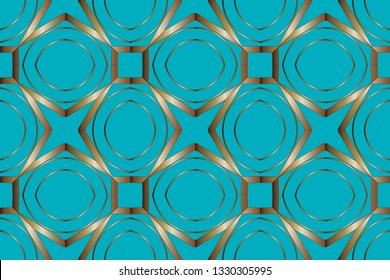 Abstract classic golden pattern. golden ornament in Arabian style. Pattern wallpapers and for backgrounds. A popular trend in interior decoration. Vector illustration 
